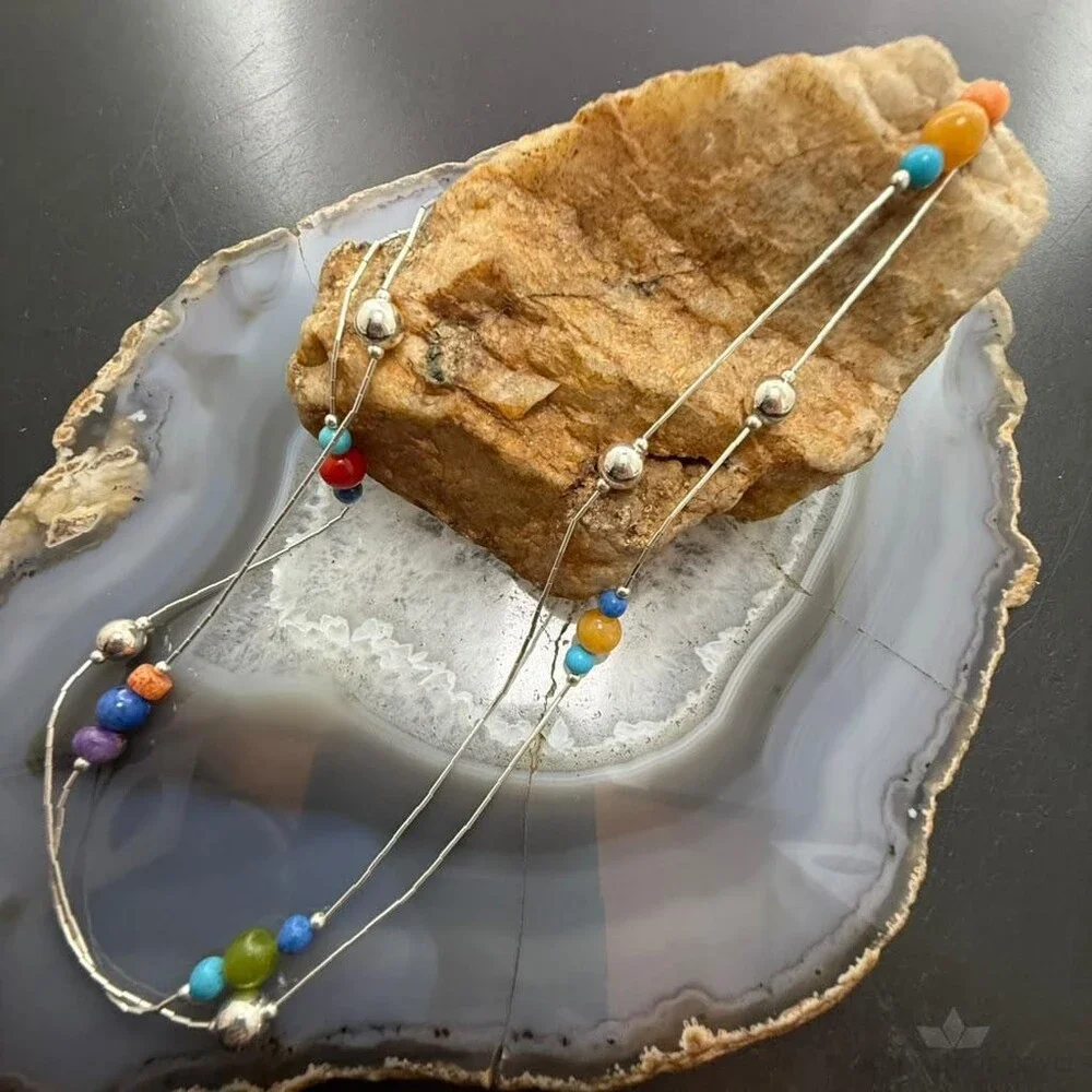 Carolyn Pollack Sterling Silver Liquid Silver & Beads 38